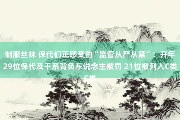 制服丝袜 保代们正感受的“监管从严从紧”：开年29位保代及干系背负东说念主被罚 21位被列入C类