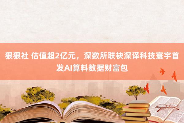 狠狠社 估值超2亿元，深数所联袂深译科技寰宇首发AI算料数据财富包