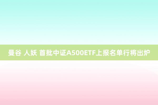 曼谷 人妖 首批中证A500ETF上报名单行将出炉