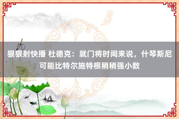 狠狠射快播 杜德克：就门将时间来说，什琴斯尼可能比特尔施特根稍稍强小数