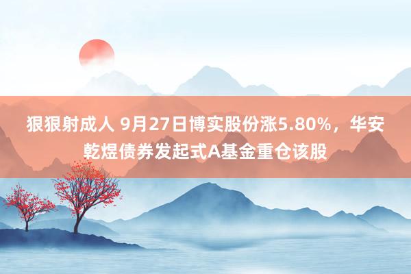 狠狠射成人 9月27日博实股份涨5.80%，华安乾煜债券发起式A基金重仓该股