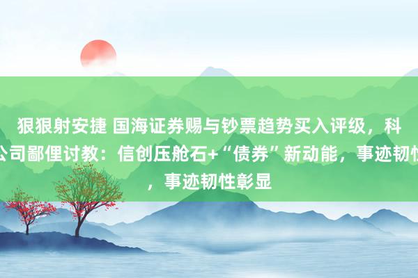 狠狠射安捷 国海证券赐与钞票趋势买入评级，科创板公司鄙俚讨教：信创压舱石+“债券”新动能，事迹韧性彰显