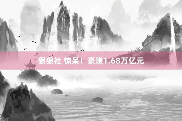 狠狠社 惊呆！豪赚1.68万亿元