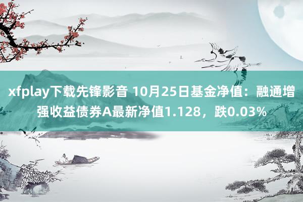 xfplay下载先锋影音 10月25日基金净值：融通增强收益债券A最新净值1.128，跌0.03%