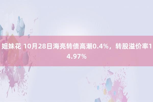 姐妹花 10月28日海亮转债高潮0.4%，转股溢价率14.97%