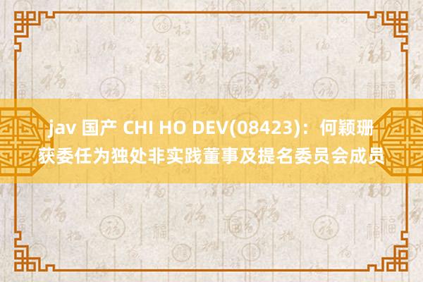 jav 国产 CHI HO DEV(08423)：何颖珊获委任为独处非实践董事及提名委员会成员