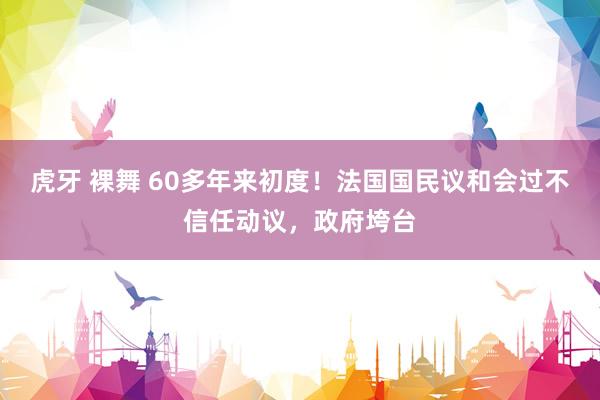 虎牙 裸舞 60多年来初度！法国国民议和会过不信任动议，政府垮台