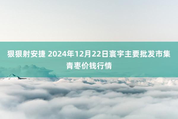 狠狠射安捷 2024年12月22日寰宇主要批发市集青枣价钱行情