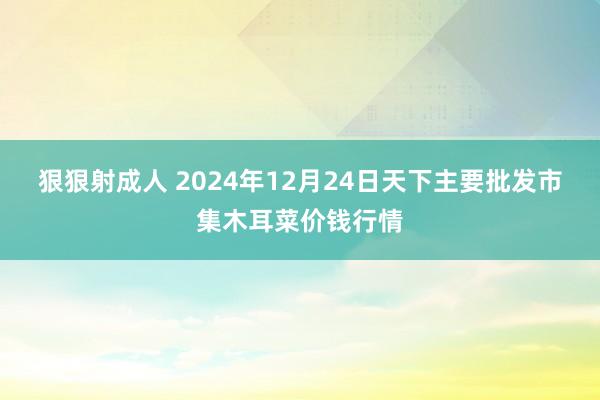 狠狠射成人 2024年12月24日天下主要批发市集木耳菜价钱行情