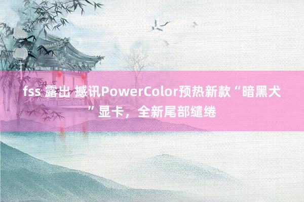 fss 露出 撼讯PowerColor预热新款“暗黑犬”显卡，全新尾部缱绻