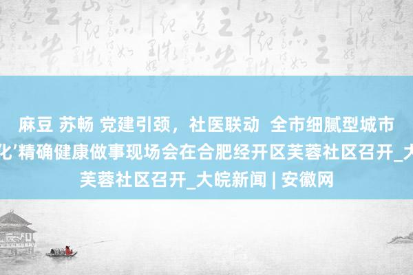 麻豆 苏畅 党建引颈，社医联动  全市细腻型城市医疗集团“网格化’精确健康做事现场会在合肥经开区芙蓉社区召开_大皖新闻 | 安徽网