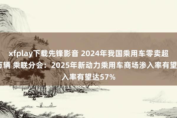 xfplay下载先锋影音 2024年我国乘用车零卖超2289万辆 乘联分会：2025年新动力乘用车商场渗入率有望达57%