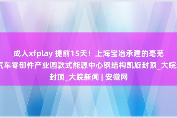 成人xfplay 提前15天！上海宝冶承建的亳芜园区新能源汽车零部件产业园款式能源中心钢结构凯旋封顶_大皖新闻 | 安徽网