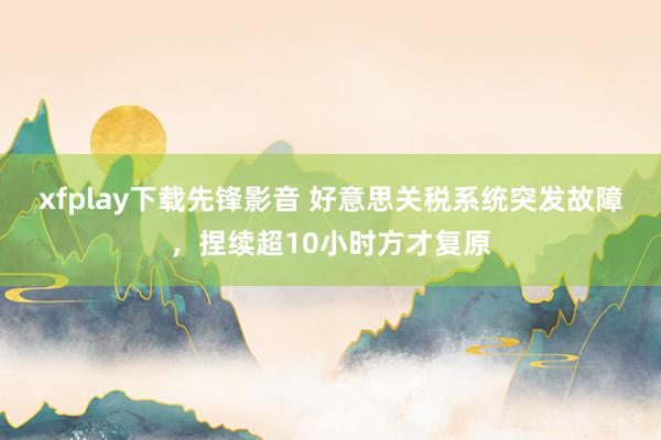 xfplay下载先锋影音 好意思关税系统突发故障，捏续超10小时方才复原
